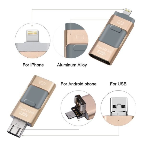 PENDRIVE 3 en 1 OTG